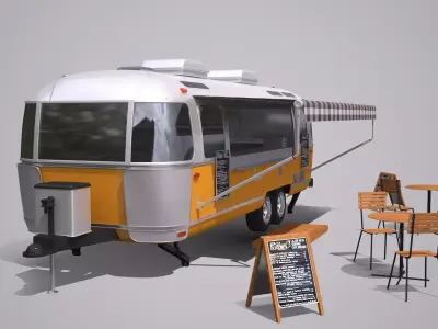 Airstream Food Trailer 3D model
