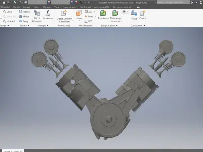 V12 Engine crankshaft 3d model 3D model