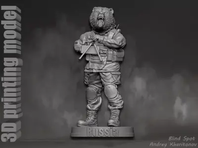 Russian bear 3D print model