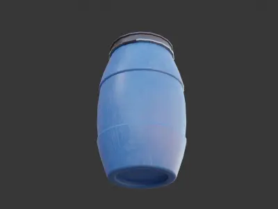 Plastic Barrel Low-poly 3D model purchase
