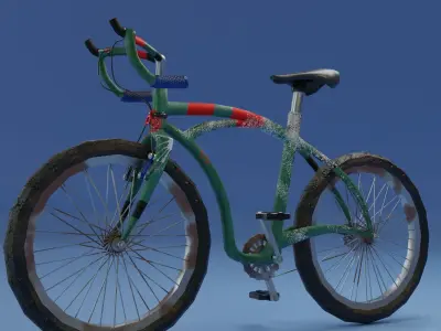 Bicycle LOW POLY BPR Low-poly 3D model