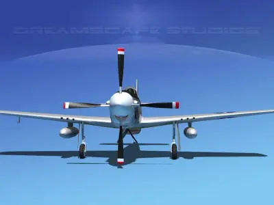 North American P-51B Kentucky Jack 3D model