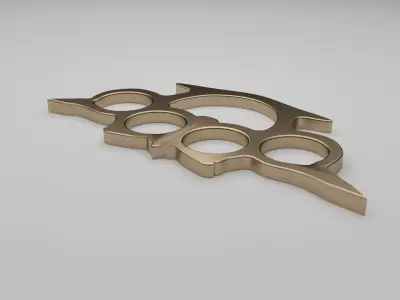 Knuckle Dusters 3D Model - 4 Different Types - Low-poly 3D model