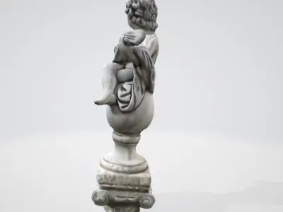 monument13 statue of cupid with guitar 3D model