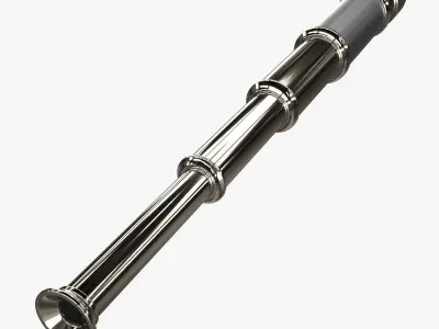 Spyglass metal pipe with handle 3D model