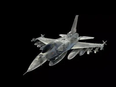 Detailed F16 Model 3D model
