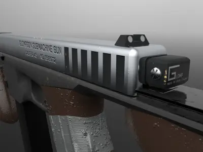 Glompson Submachine Gun Low-poly 3D model
