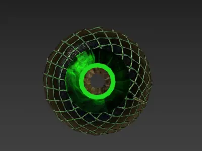A spacey looking vase or bottle Free low-poly 3D model