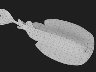 Skate Low-poly 3D model 3