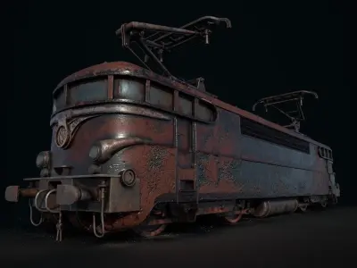 Electric Locomotive SNCF 9291 Low-poly 3D model