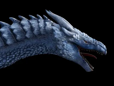 Animated dragon 3D model