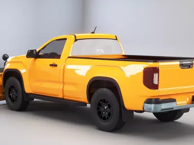 Generic Snowplow Pickup Truck 3D model
