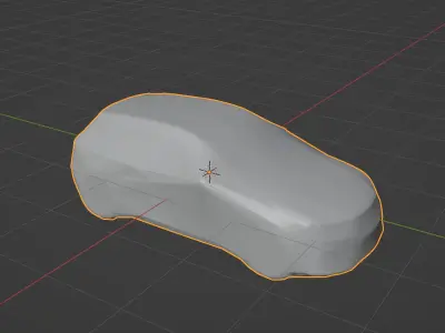 Car Covered  Low-poly 3D model