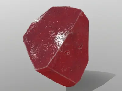 crystal set 2 gemstone Low-poly 3D model