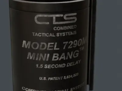 Flashbang stun grenade model 7290M Low-poly 3D model