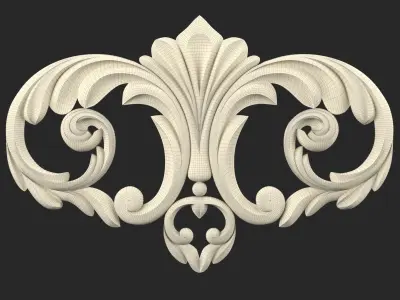 Decorative mirror carving 3d model 3D model