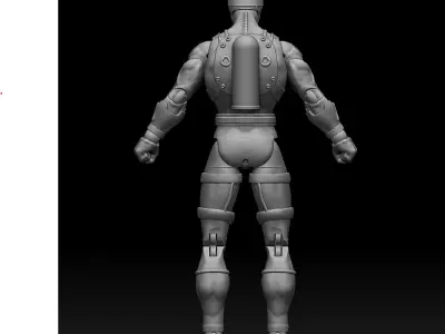 Military Diver ARTICULATED ACTION FIGURE 150mm 3D print model purchase