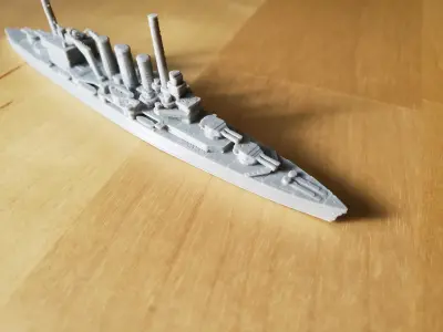 British County Kent Class Cruiser Warship 3D print model