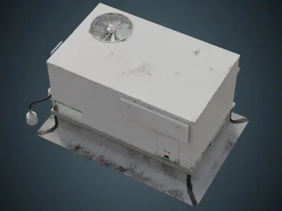 Rooftop AC Unit 6B Low-poly 3D model