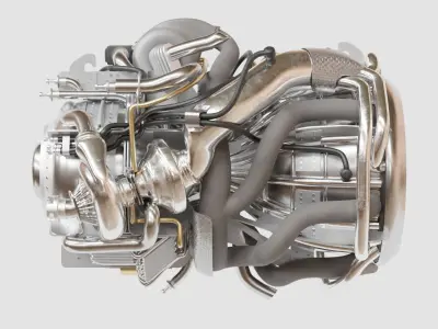 Sci-fi rocket engine 3D model