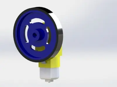 Motorreductor con llanta Free 3D model