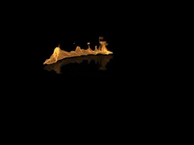 Fire ring circle VDB 7s 3D model