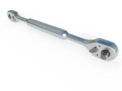 Ratcheting Wrench  01  Low-poly 3D model