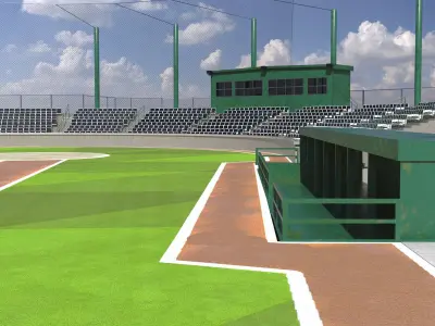 University Baseball Stadium 3D model
