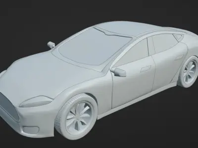 Tesla Car Free 3D model by Untitleddd
