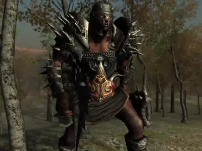 Barbarian Destroyer Low-poly 3D model