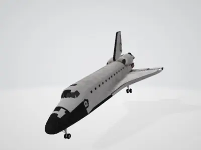 realistic spaceship 3d model space shuttle 3D model