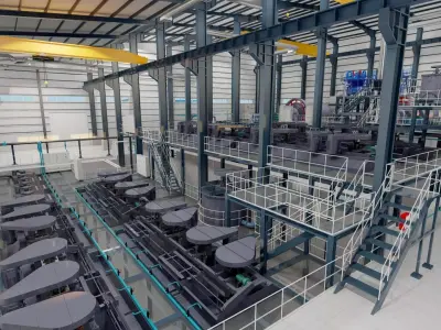 Processing Plant 3D Model 3D model