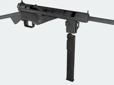 MP3008 WWII German Sub Machine Gun Game-Ready Low-poly 3D model