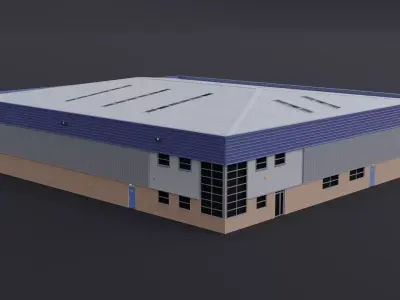 Warehouse 2 Low-poly 3D model