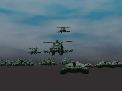 hellicopter army 3D model