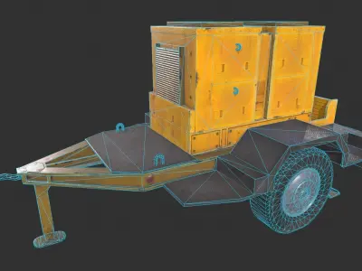Mobile Generator Low-poly 3D model purchase