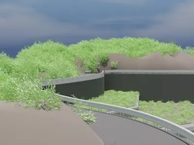 mountain path 3D model