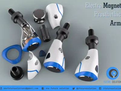 Electro Magnet Prosthethic Arm Free 3D model purchase