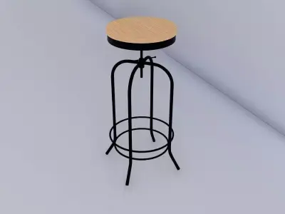 Industrial stool 3D model
