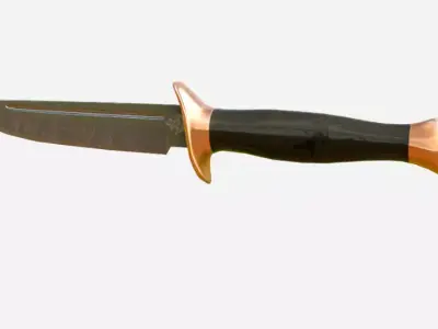  knife old  Low-poly 3D model