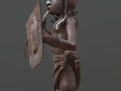 Benin Warrior - General Asoro Low-poly 3D model