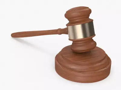 Gavel wooden 3D model