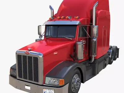 Peterbilt 377 Low-poly 3D model