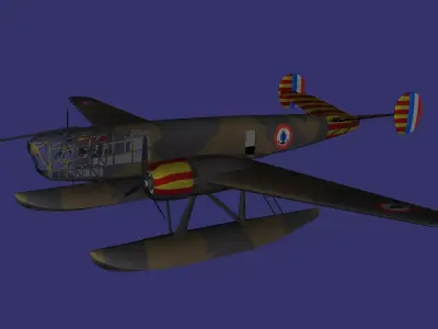 Liore et Olivier LeO H46 Low-poly 3D model