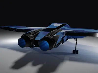Fighter Jet Free low-poly 3D model