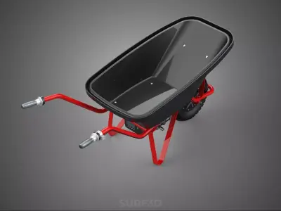 MOTORIZED RIM WHEEL HUB BLDC MOTOR WHEELBARROW ENGINE BARROW KIT 3D model