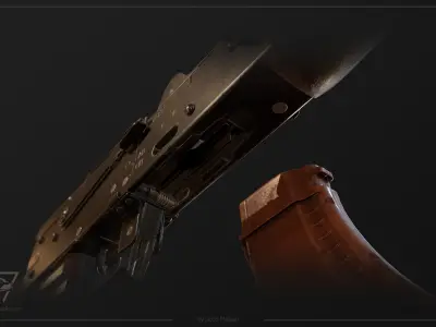 FPS AKS-74U tactical weapon Low-poly 3D model