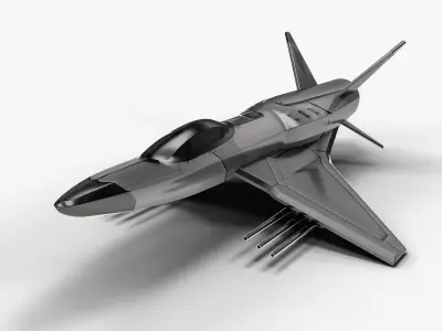 Space Ship Low-poly 3D model from CGTrader