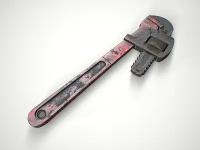 Pipe Wrench Low-poly 3D model purchase