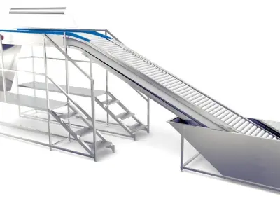 Plastic Modular Inspection Elevator Low-poly 3D model